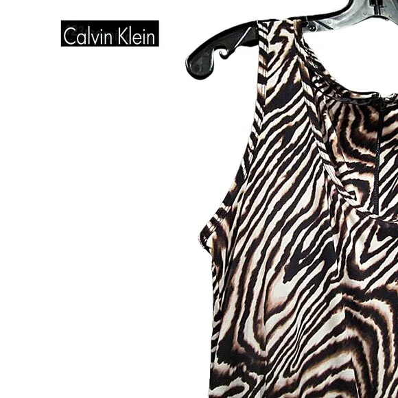 Calvin Klein NEW Black Combo Drawstring Sleeveles Jumpsuit - Picture 7 of 10